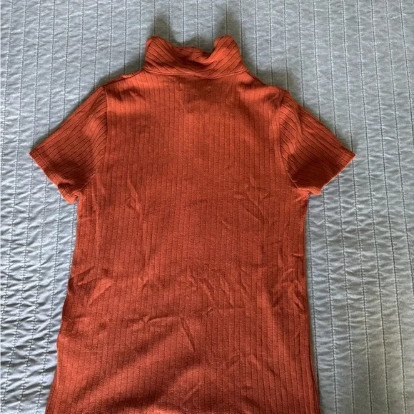 Madewell Rust Ribbed Knit Top - Picture 2 of 3